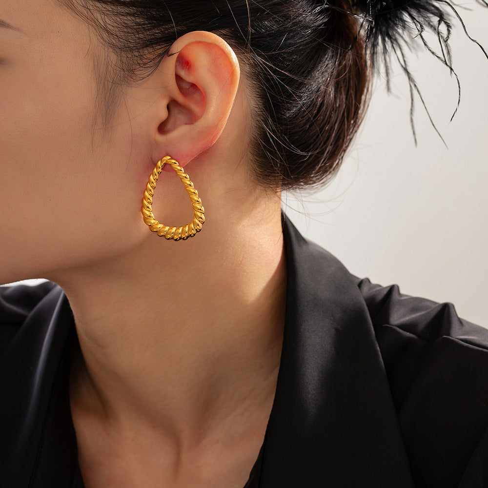 Gold Plated Twisted Earrings
