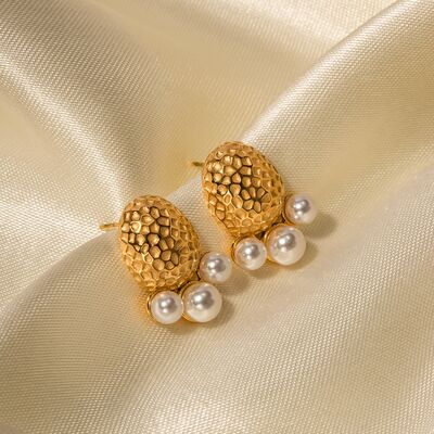 Imitation Pearl Stud Earrings - Mintcute