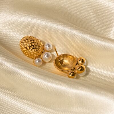 Imitation Pearl Stud Earrings - Mintcute