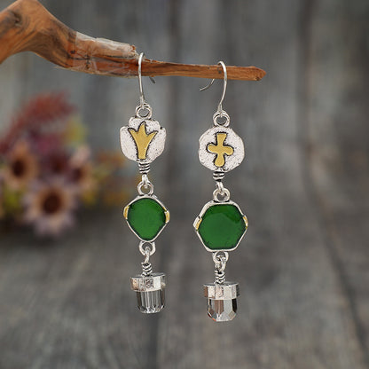 Retro Alloy Asymmetric Earrings