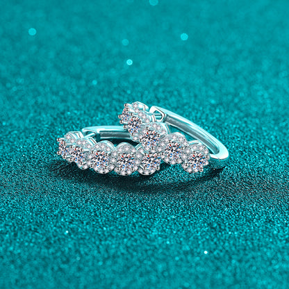 Moissanite Zircon Huggie Earrings