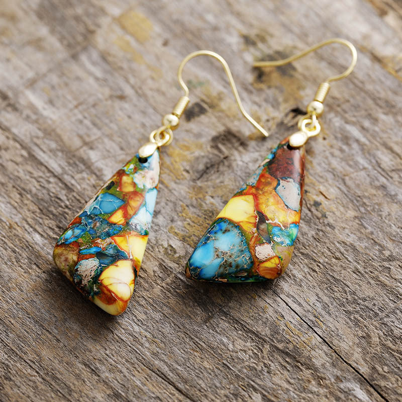 Emperor Stone Geometric Earrings