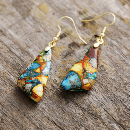 Emperor Stone Geometric Earrings