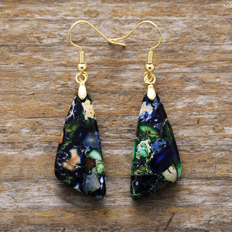 Emperor Stone Geometric Earrings