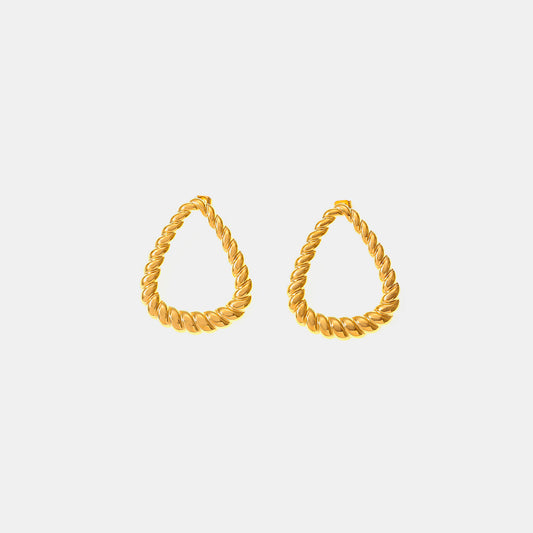 Gold Plated Twisted Earrings