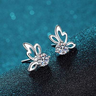 Moissanite Butterfly Shape Earrings - Mintcute