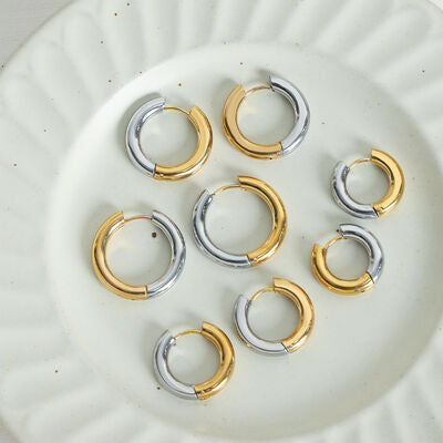 Gold Plated Huggie Earrings - Mintcute