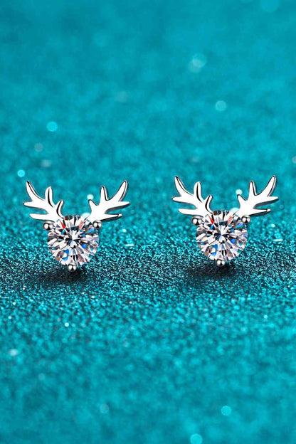 Reindeer Shaped Moissanite Earrings - Mintcute