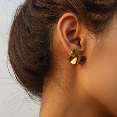 Irregular Gold Plated Earrings - Mintcute