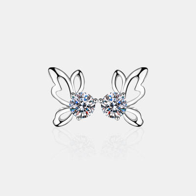 Moissanite Butterfly Shape Earrings - Mintcute