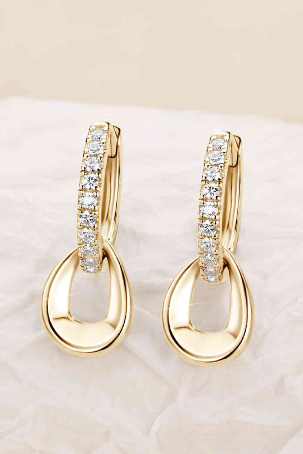 Moissanite Double Hoop Earrings - Mintcute