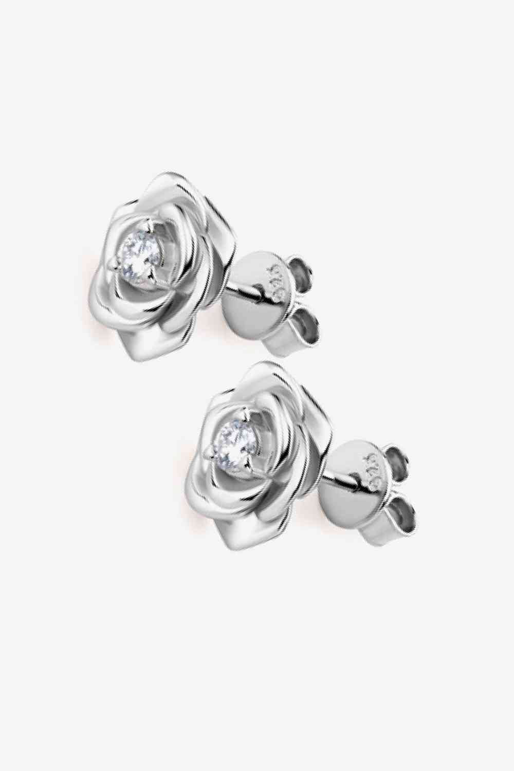 Moissanite Flower Love Earrings - Mintcute