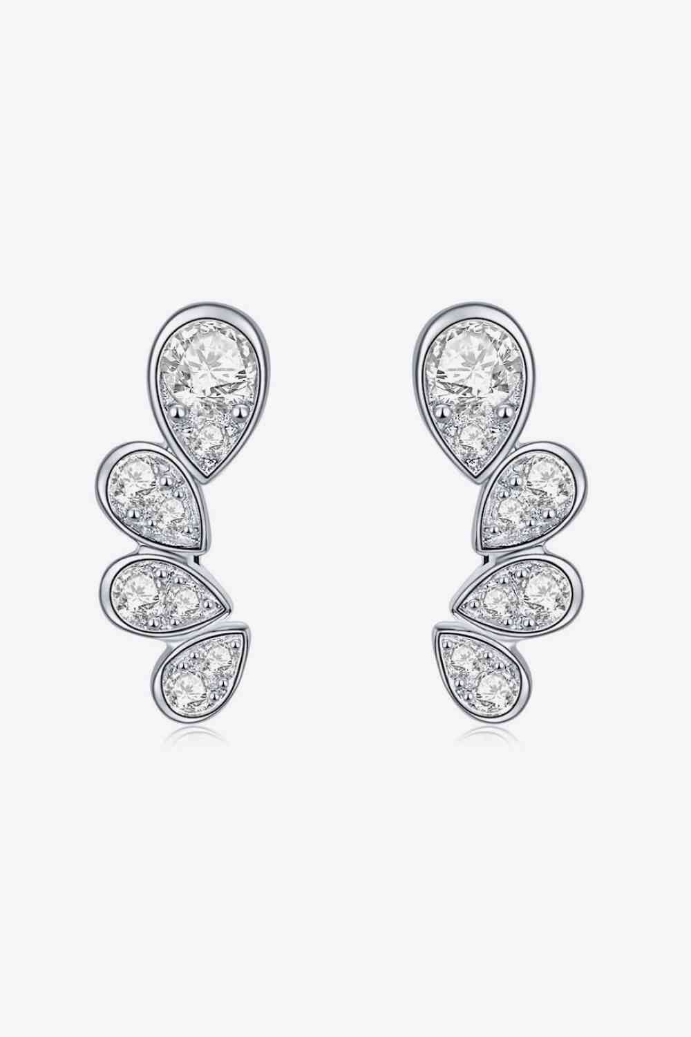 Pear Shape Moissanite Earrings - Mintcute