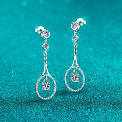 Moissanite Sterling Silver Drop Earrings - Mintcute