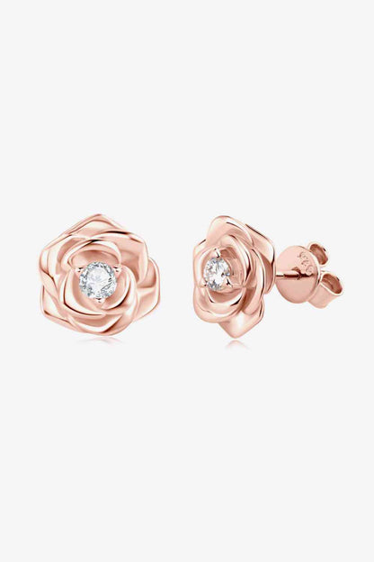 Moissanite Flower Love Earrings - Mintcute