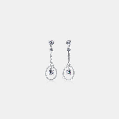 Moissanite Sterling Silver Drop Earrings - Mintcute