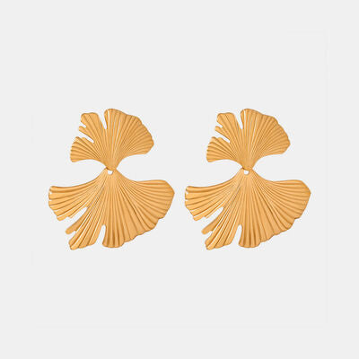 Ginkgo Biloba Design Stud Earrings - Mintcute