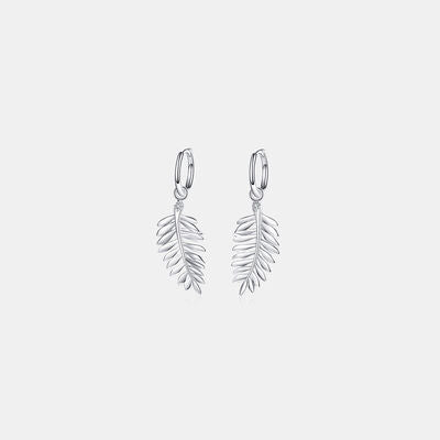 Moissanite Leaf Sterling Silver Earrings - Mintcute