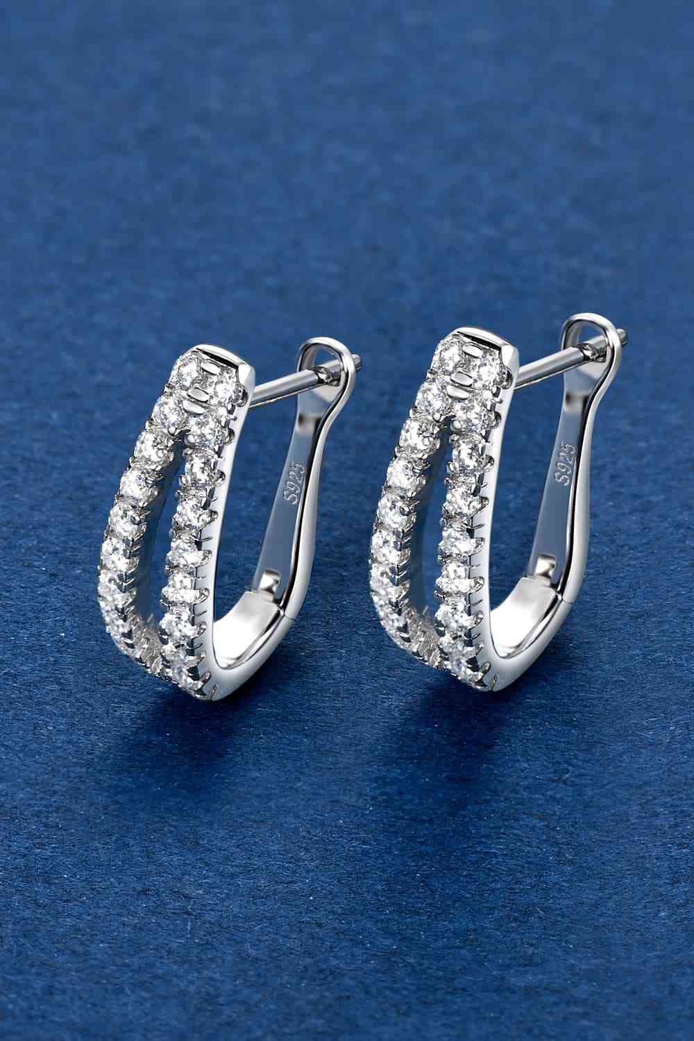 Double Strips Moissanite Earrings - Mintcute