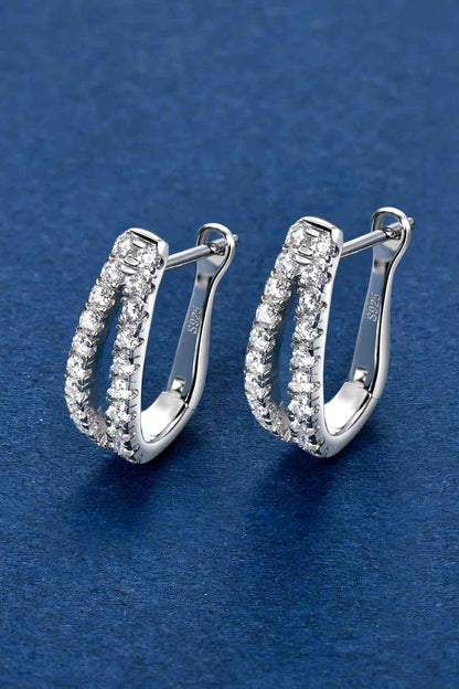 Double Strips Moissanite Earrings - Mintcute