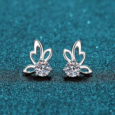 Moissanite Butterfly Shape Earrings - Mintcute