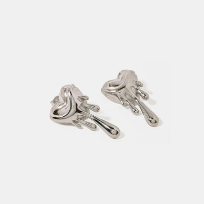 Melting Heart  Gold Plated Earrings - Mintcute