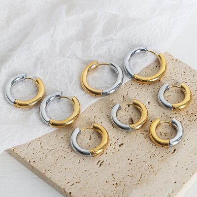 Gold Plated Huggie Earrings - Mintcute