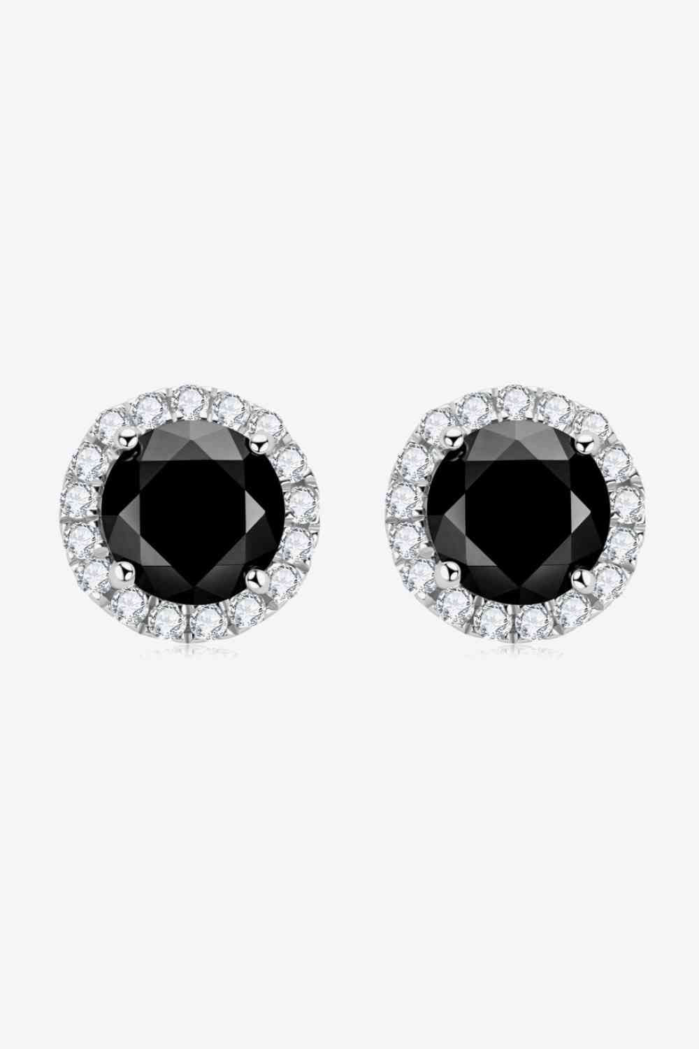 Two Tone Moissanite Stud Earrings - Mintcute